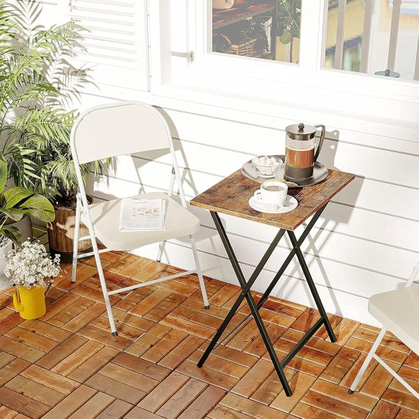 Folding TV Tray HOOBRO Modern Metal Design-3