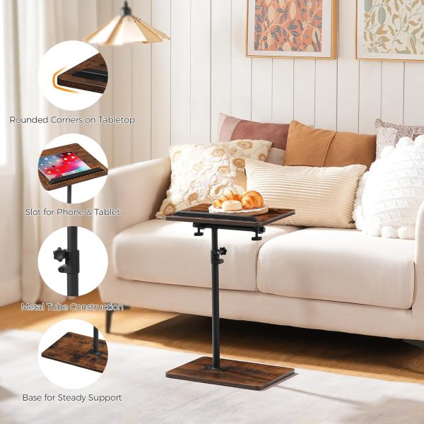 MahanCRIS TV Tray Rustic Brown Adjustable Height-8