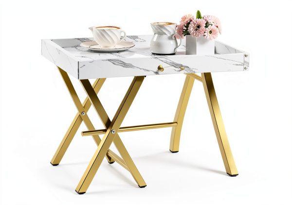 Rustic Brown Folding Tray Table by HMFOR Home Decor-5