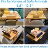 Bamboo Sofa Tray NAVREX Modern Armrest Table-4