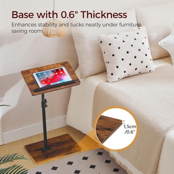 MahanCRIS TV Tray Rustic Brown Adjustable Height-7