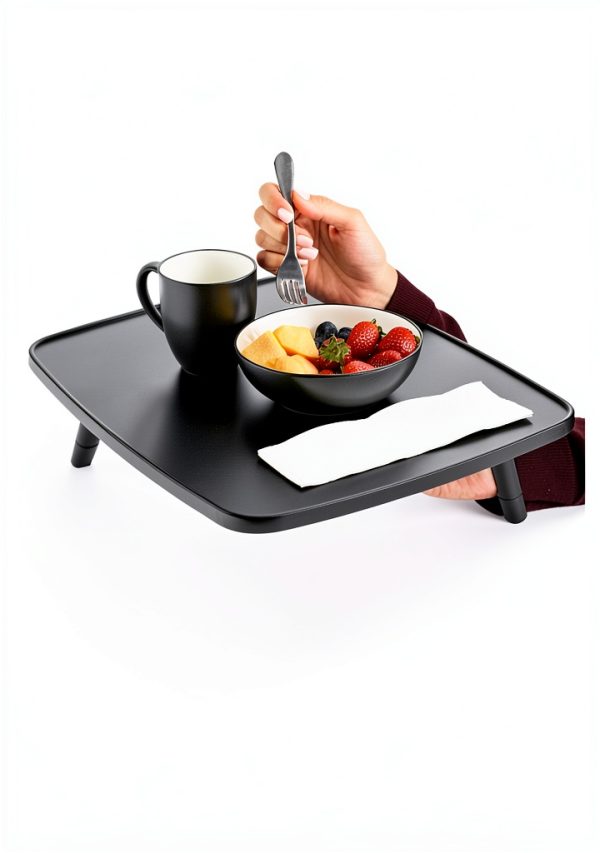 Stander Wonder Tray TV Table Powder Steel-3