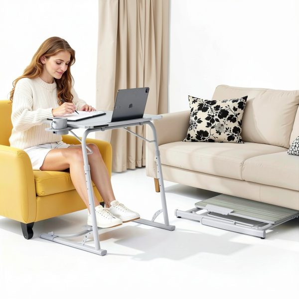 FoldWise Multifunctional Table White Bright Wood Home Office-5