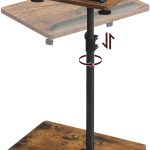 MahanCRIS TV Tray Rustic Brown Adjustable Height-0