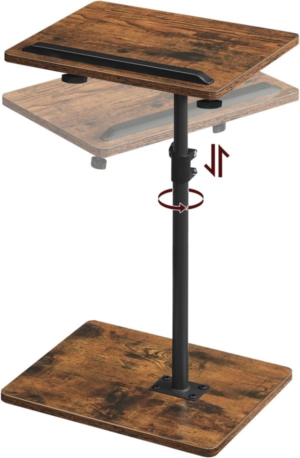 MahanCRIS TV Tray Rustic Brown Adjustable Height-0