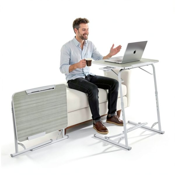 FoldWise Multifunctional Table White Bright Wood Home Office-2