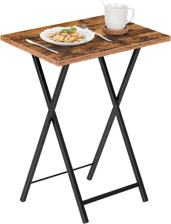 Folding TV Tray HOOBRO Modern Metal Design-8