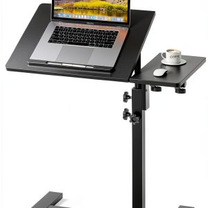 iABIFO Rotating C Shape Computer Desk Black Modern-0