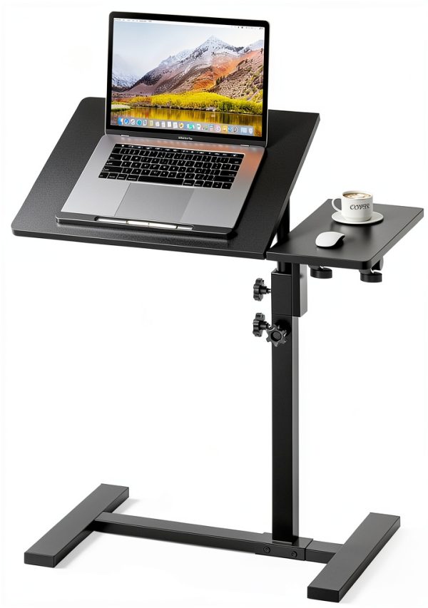 iABIFO Rotating C Shape Computer Desk Black Modern-0