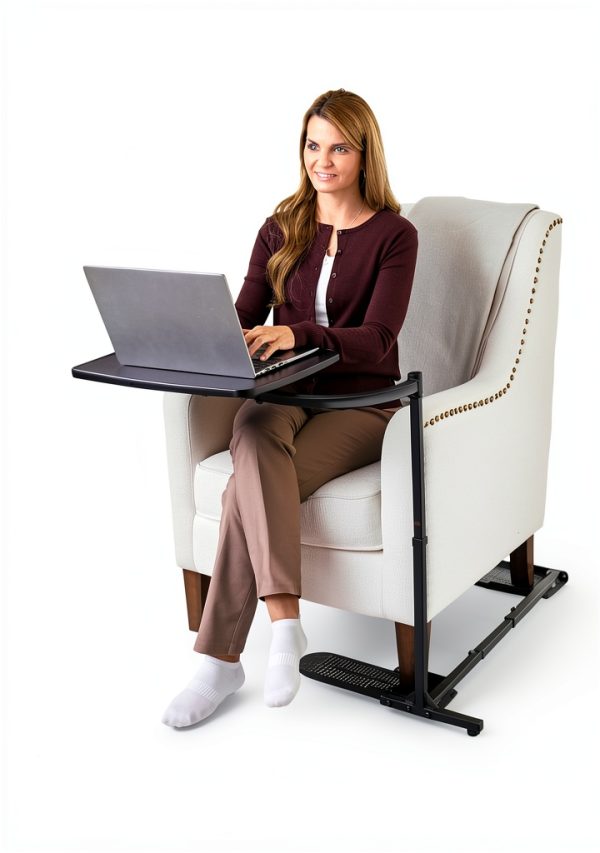 Stander Wonder Tray TV Table Powder Steel-2