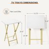 TV Tray Table Acovy Rustic Metal Wood Design-2