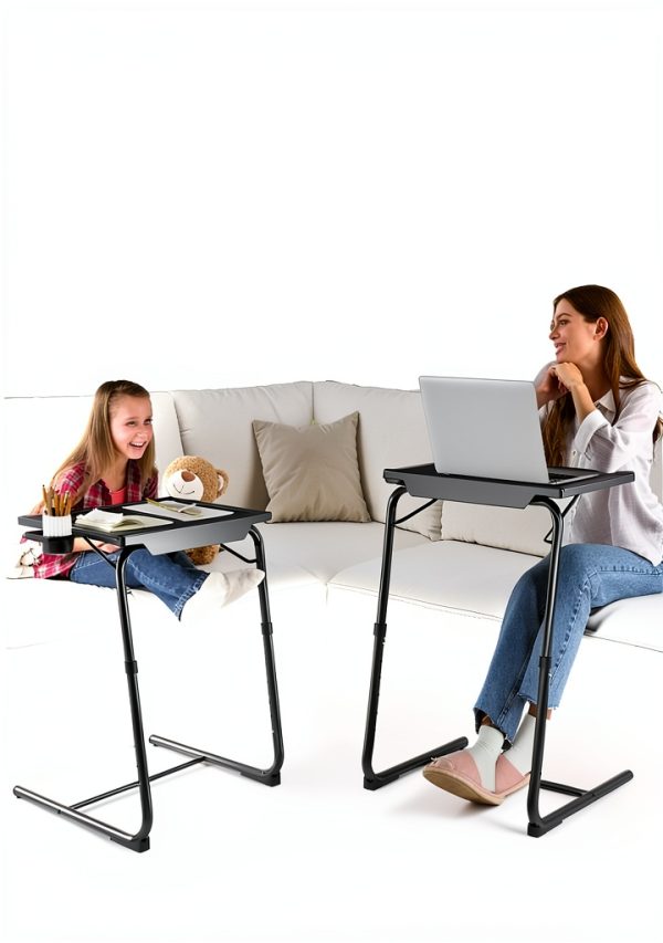Foldable TV Tray LORYERGO Plastic Adjustable Table-1