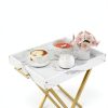Rustic Brown Folding Tray Table by HMFOR Home Decor-3