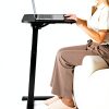 SAIJI Mobile TV Tray Table with Rolling Wheels-6