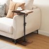MahanCRIS TV Tray Rustic Brown Adjustable Height-1