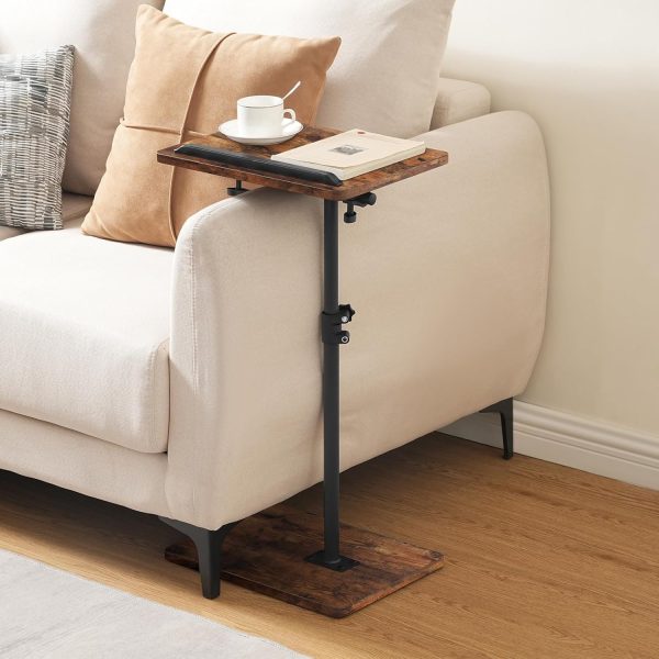 MahanCRIS TV Tray Rustic Brown Adjustable Height-1