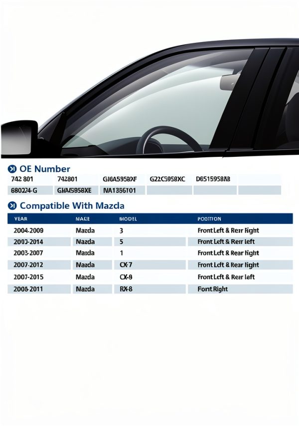 Mazda Power Window Motor Replacement KELOKE Brand New-1