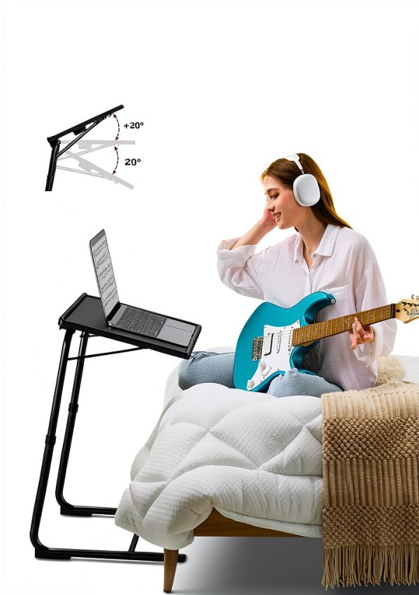 Foldable TV Tray LORYERGO Plastic Adjustable Table-5