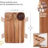 Acacia Wood Couch Arm Tray Table by Nnewvante-5