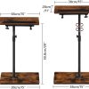 MahanCRIS TV Tray Rustic Brown Adjustable Height-2