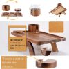 Acacia Wood Couch Arm Tray Table by Nnewvante-6
