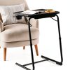 Foldable TV Tray LORYERGO Plastic Adjustable Table-3