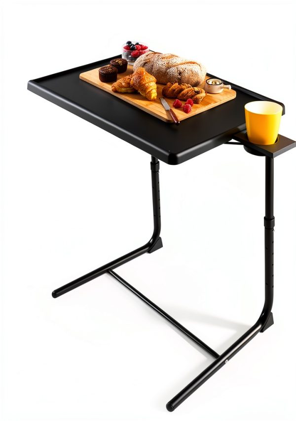 Foldable TV Tray LORYERGO Plastic Adjustable Table-0