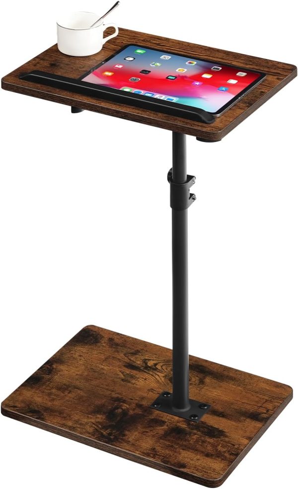 MahanCRIS TV Tray Rustic Brown Adjustable Height-4