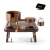 Acanacle Acacia Wood Couch Arm Tray TV Tray-6