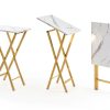 Rustic Brown Folding Tray Table by HMFOR Home Decor-2
