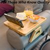 Bamboo Sofa Tray NAVREX Modern Armrest Table-1