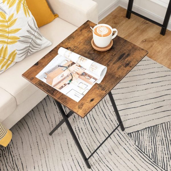 Folding TV Tray HOOBRO Modern Metal Design-4