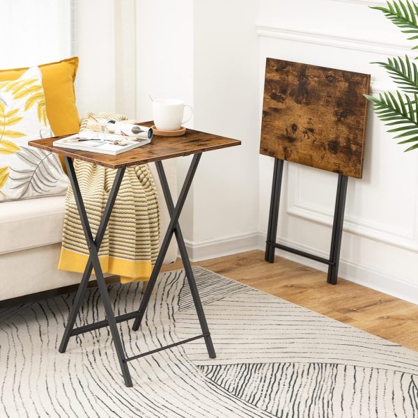 Folding TV Tray HOOBRO Modern Metal Design-1