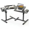 iABIFO Rotating C Shape Computer Desk Black Modern-3
