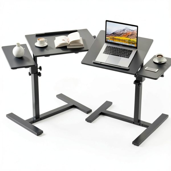 iABIFO Rotating C Shape Computer Desk Black Modern-3