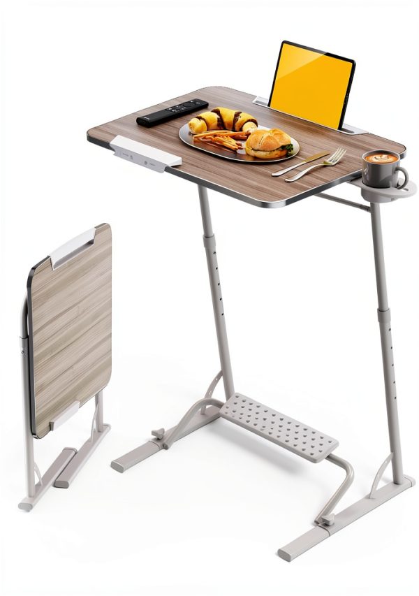FoldWise Multifunctional Table White Bright Wood Home Office-0