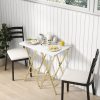 TV Tray Table Acovy Rustic Metal Wood Design-3