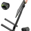 SAIJI Mobile TV Tray Table with Rolling Wheels-5