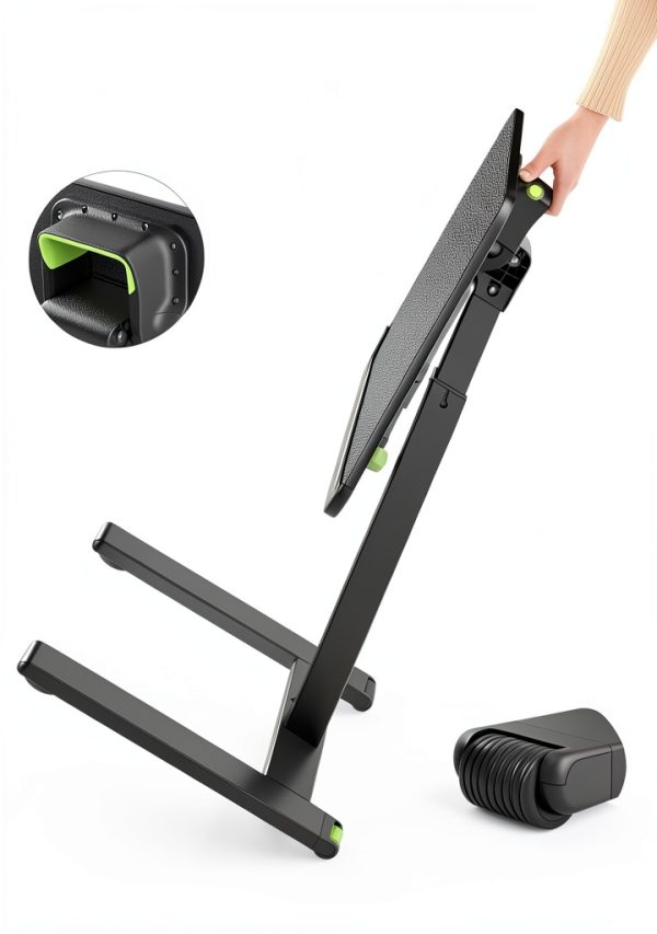 SAIJI Mobile TV Tray Table with Rolling Wheels-5