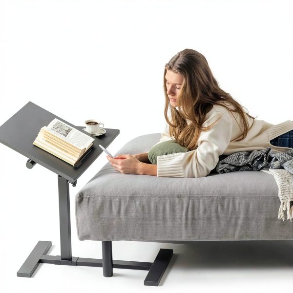 iABIFO Rotating C Shape Computer Desk Black Modern-4