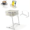 FoldWise Multifunctional Table White Bright Wood Home Office-1