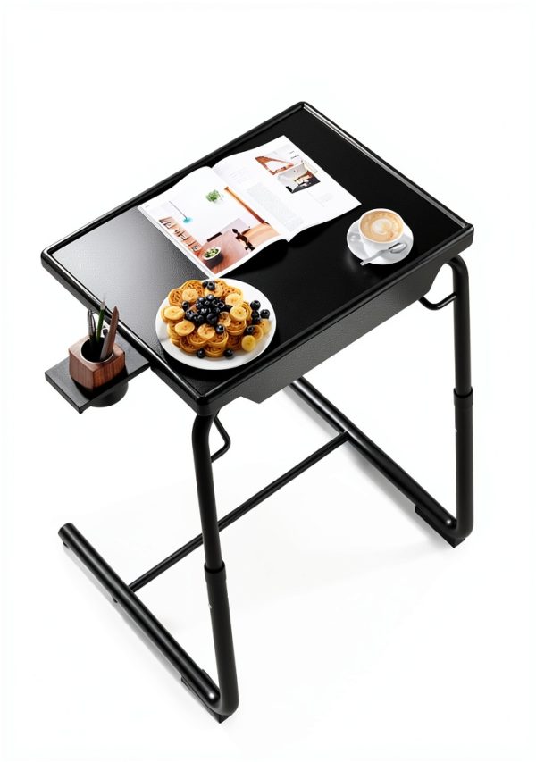 Foldable TV Tray LORYERGO Plastic Adjustable Table-2