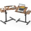 iABIFO Rustic Brown C‑Shape Laptop Stand-2