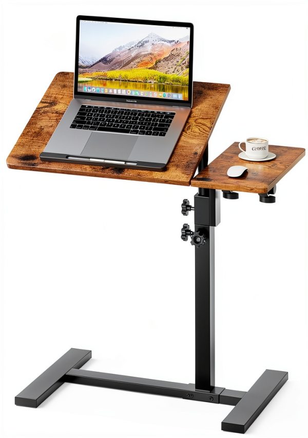 iABIFO Rustic Brown C‑Shape Laptop Stand-0