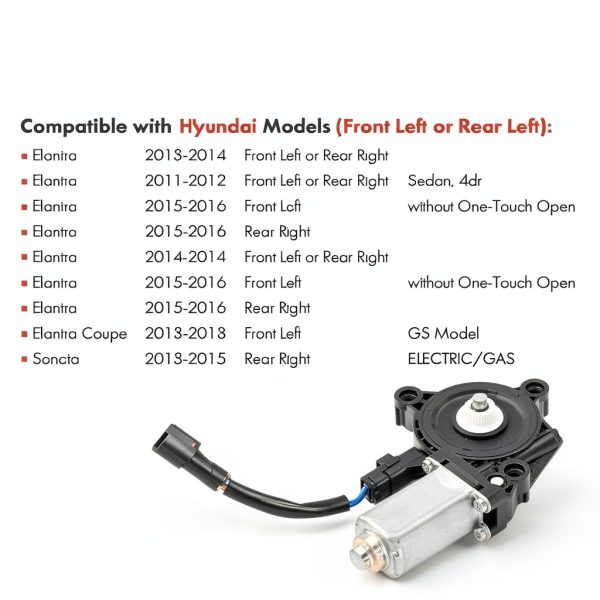 Hyundai Elantra Window Motor A-Premium Direct Fit-3