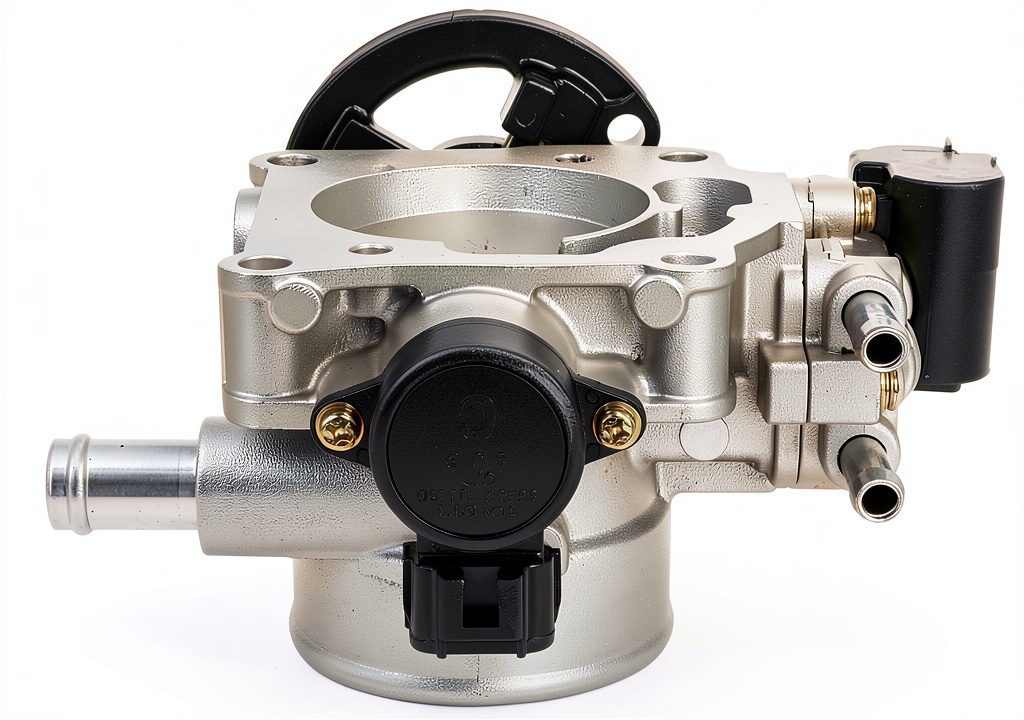 Installing drivfsty Fuel Injection Throttle Valve Replacement on a wooden workbench