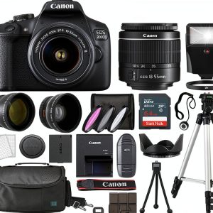 Canon EOS 2000D DSLR Camera 24.1MP with 18-55mm Lens, 64GB Card &-0