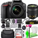 Nikon D3500 DSLR Camera Bundle with 18-55mm Lens and 64GB SD Card-0