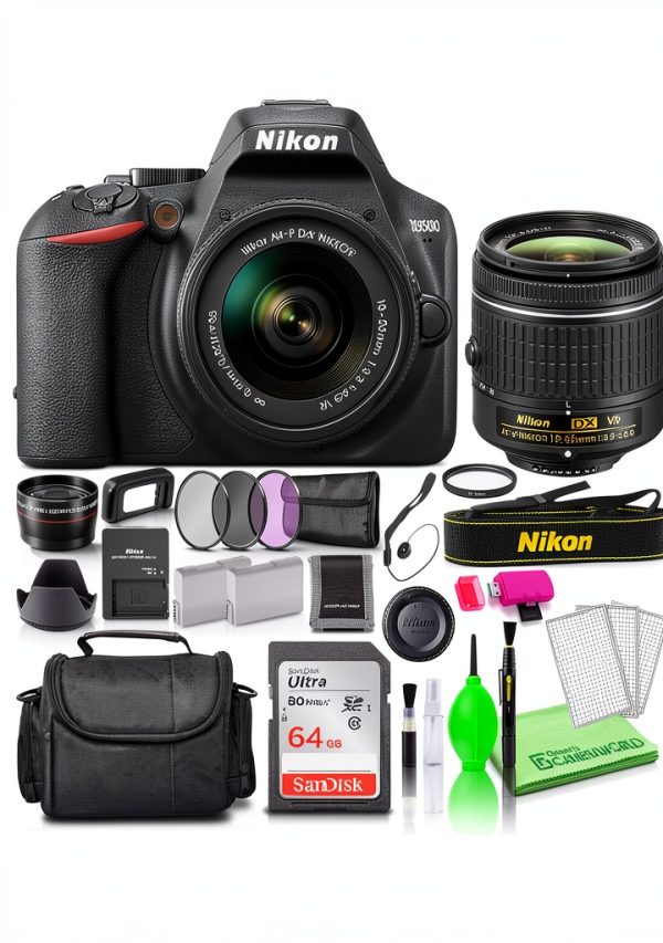 Nikon D3500 DSLR Camera Bundle with 18-55mm Lens and 64GB SD Card-0