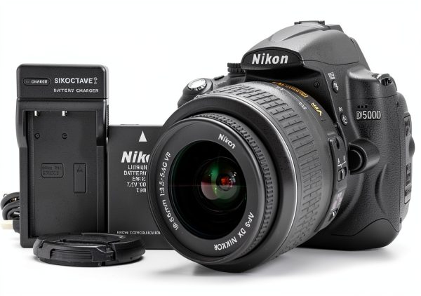 Nikon D5000 DSLR Camera Black 18-55mm Kit with 2.7" Vari‑Angle LCD-0
